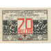 Banknote, Austria, Rohrbach, 70 Heller, personnage, 1920, UNC(63), Mehl:FS 842