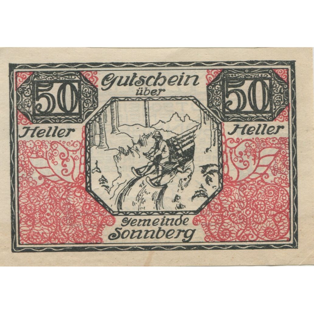 Banknote, Austria, Sonnberg, 50 Heller, luge 1920-11-30, UNC(63), Mehl:FS 1004a