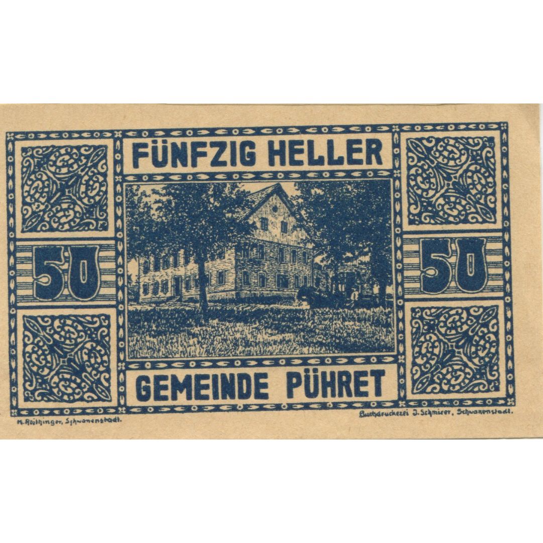 Banknote, Austria, Pühret, 50 Heller, ferme, 1920, UNC(63), Mehl:FS 791a