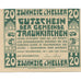 Geldschein Österreich Traunkirchen, 20 Heller, château, 1920, UNZ-, Mehl:FS 1081