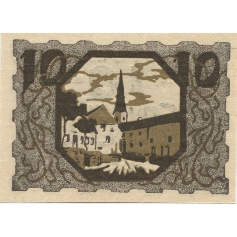 Banknote, Austria, Ulrichsberg, 10 Heller, village, 1920 UNC(63) Mehl:FS 1091a