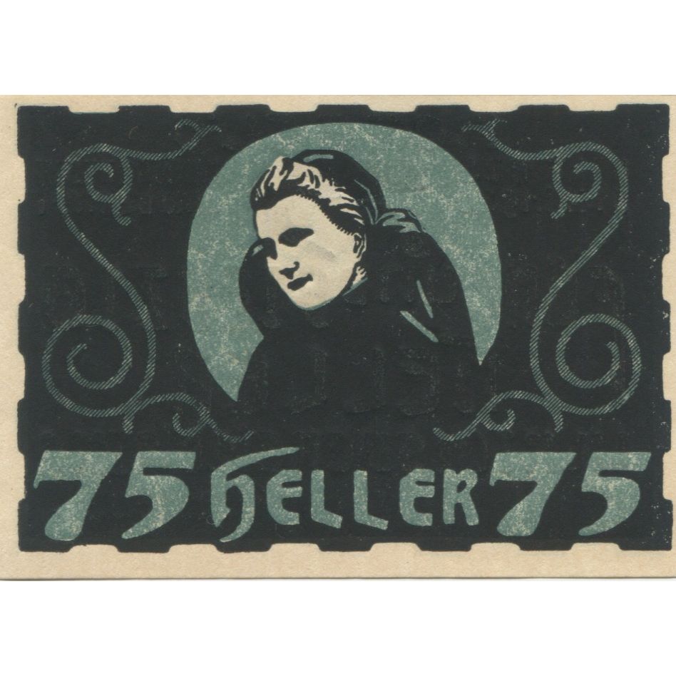 Banknote, Austria, Ulrichsberg, 75 Heller, portrait, 1920 UNC(63) Mehl:FS 1091a