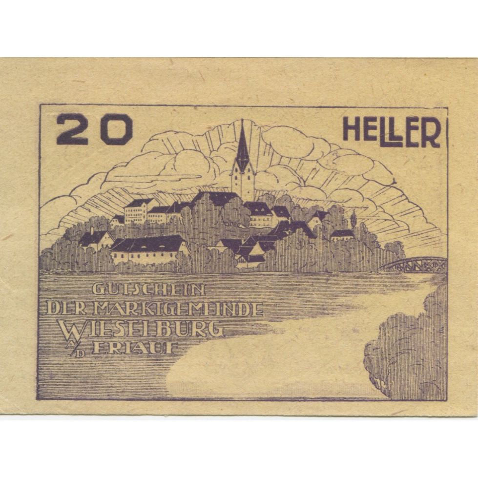 Banknote, Austria, Wieselburg, 20 Heller, Blason, 1920 UNC(63) Mehl:FS 1231b