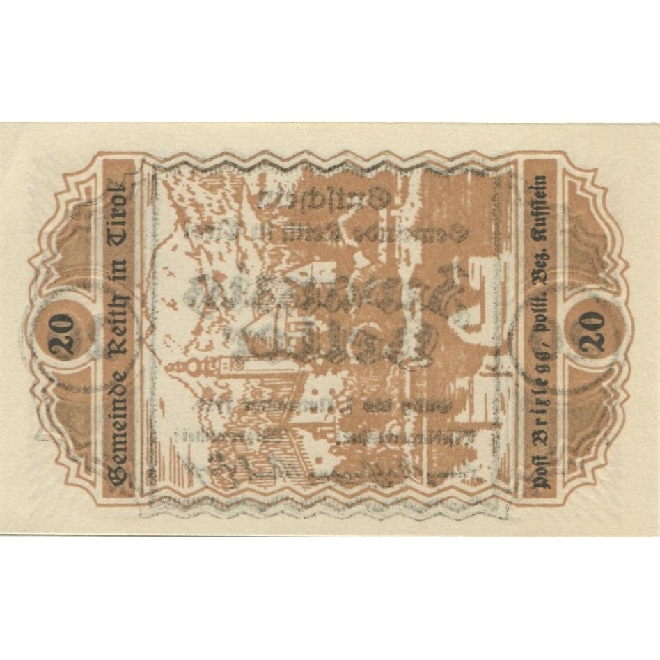 Banknote, Austria, Reith, 20 Heller, paysage 1920-11-01, UNC(63), Mehl:FS 831a