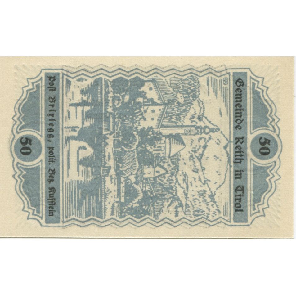 Banknote, Austria, Reith, 50 Heller, village 1920-12-31, UNC(63), Mehl:FS 831a