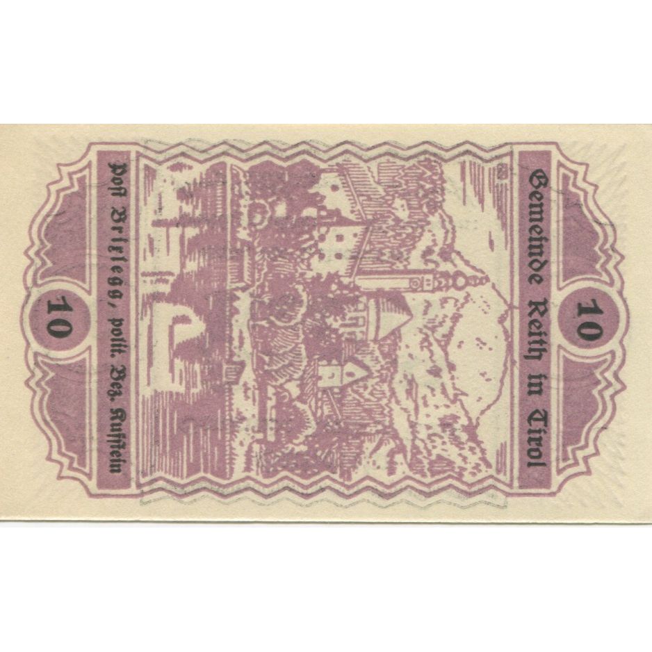 Banknote, Austria, Reith, 10 Heller, Texte 1920-11-01, UNC(63), Mehl:FS 831a