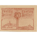Banknot, Austria, Warlberg, 50 Heller, château 1920-12-31, UNC(63) Mehl:FS 1118I