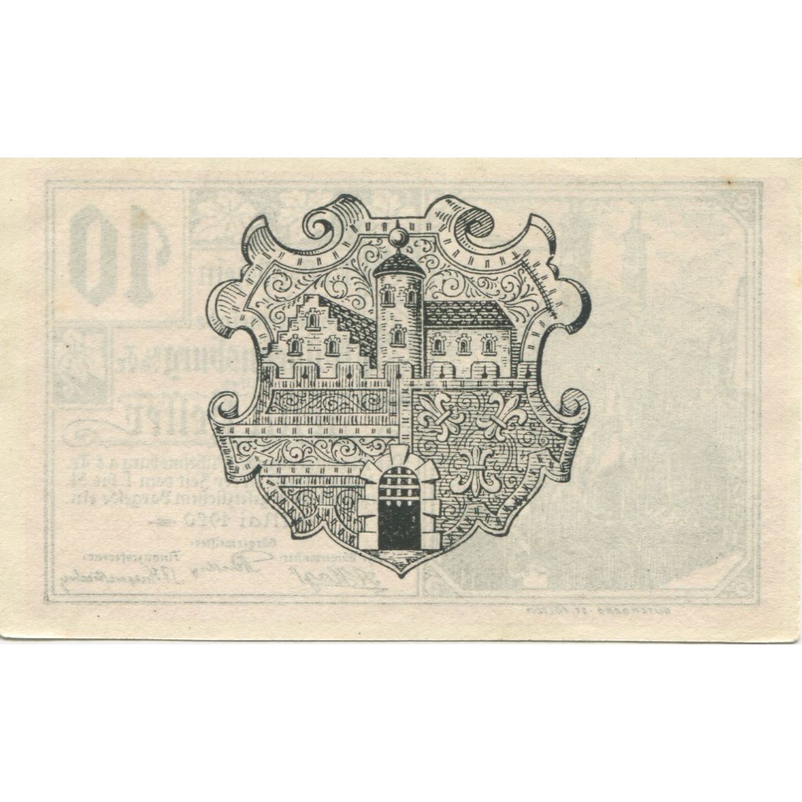 Banknote, Austria, Wilhelmsburg, 10 Heller, château, 1920 UNC(63) Mehl:FS 1235a