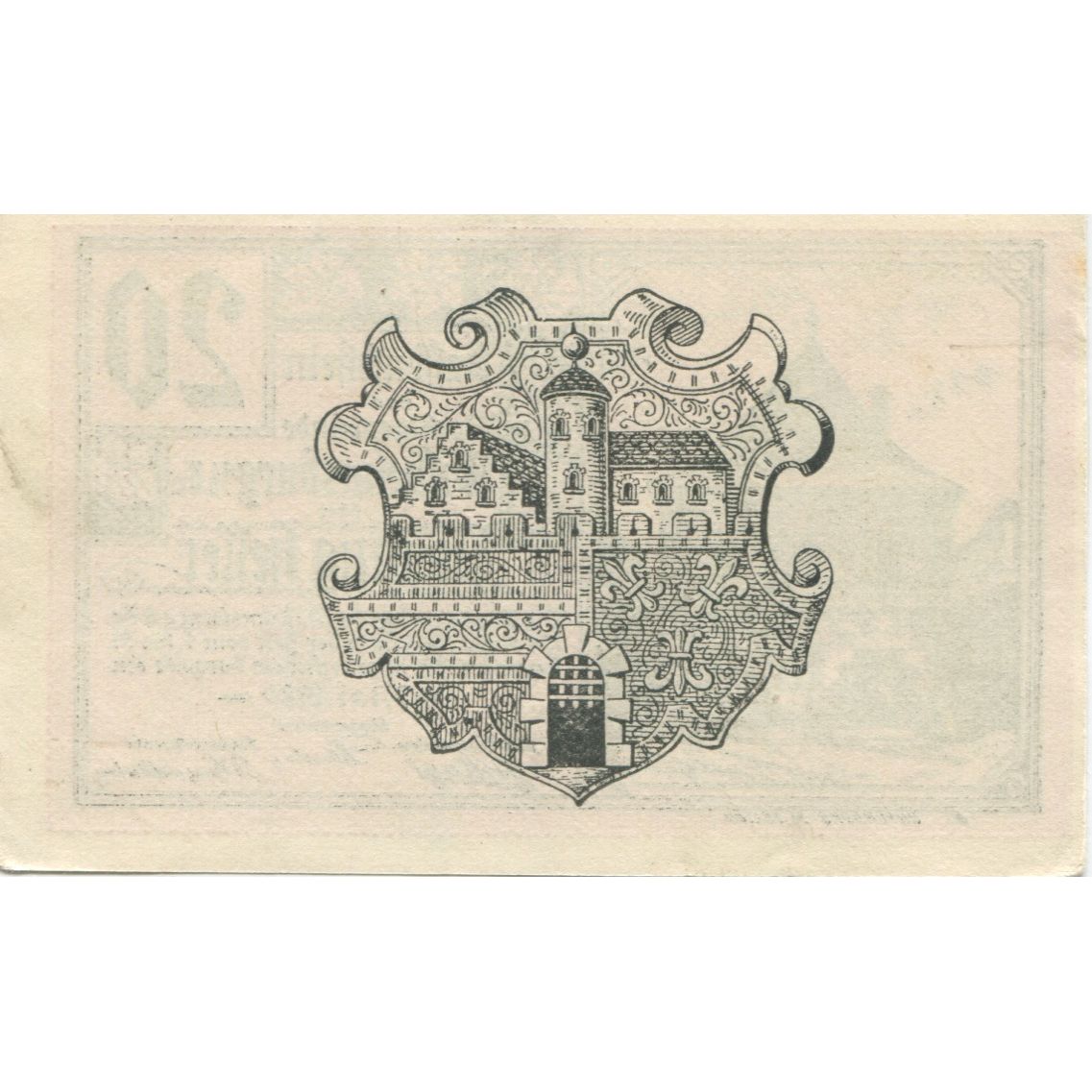 Banknote, Austria, Wilhelmsburg, 20 Heller, Maison, 1920 UNC(63) Mehl:FS 1235a