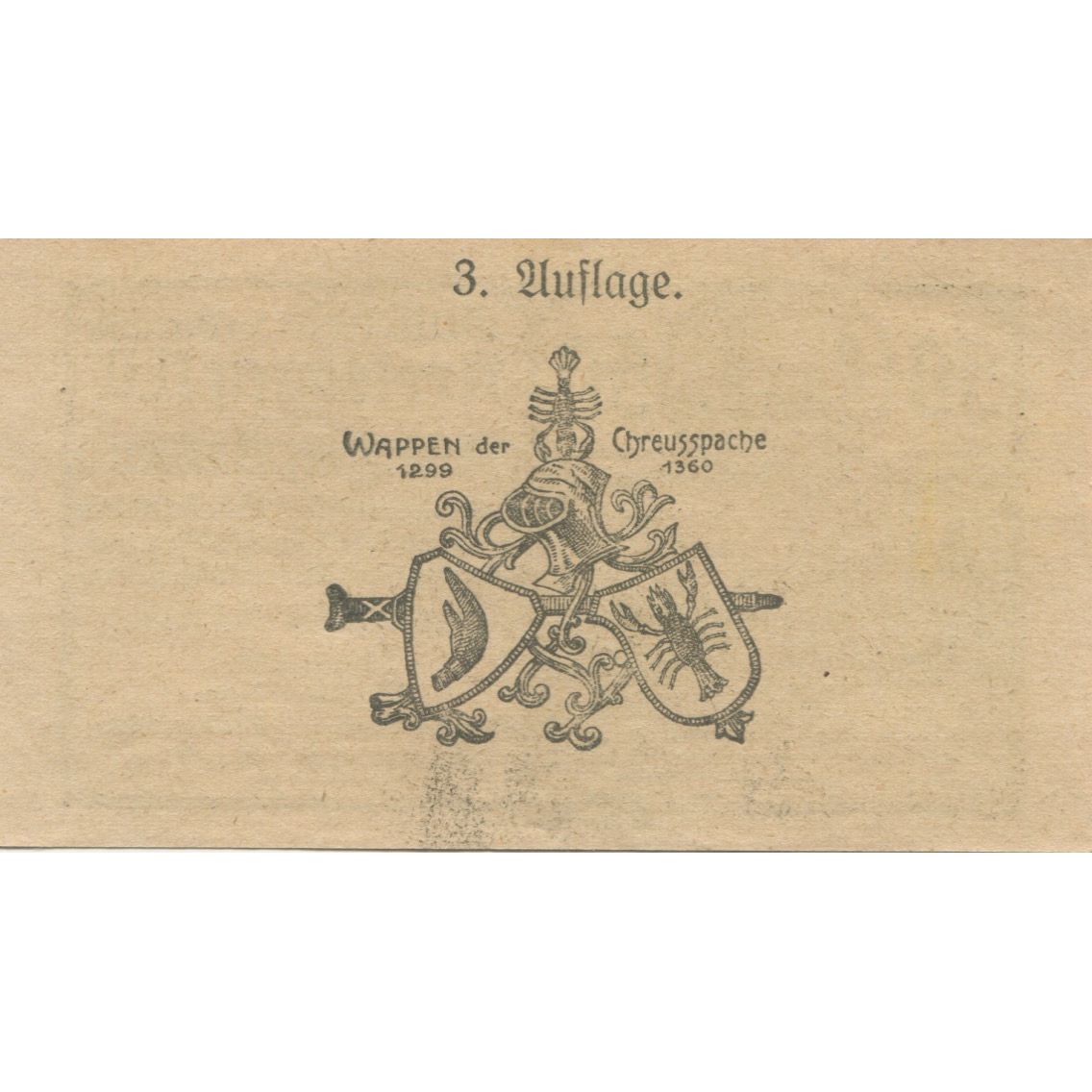 Geldschein, Österreich, Kreisbach, 50 Heller, château, 1920 UNZ- Mehl:FS 1235a