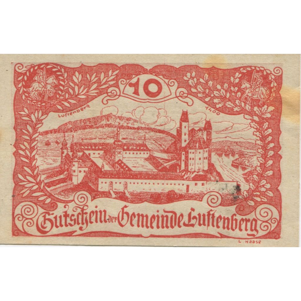 Banknote, Austria, Luftenberg, 10 Heller, château, 1920 AU(55-58) Mehl:FS 570c