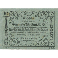 Banknote, Austria, Weibern, 10 Heller, champs, 1920, UNC(63), Mehl:FS 1146b