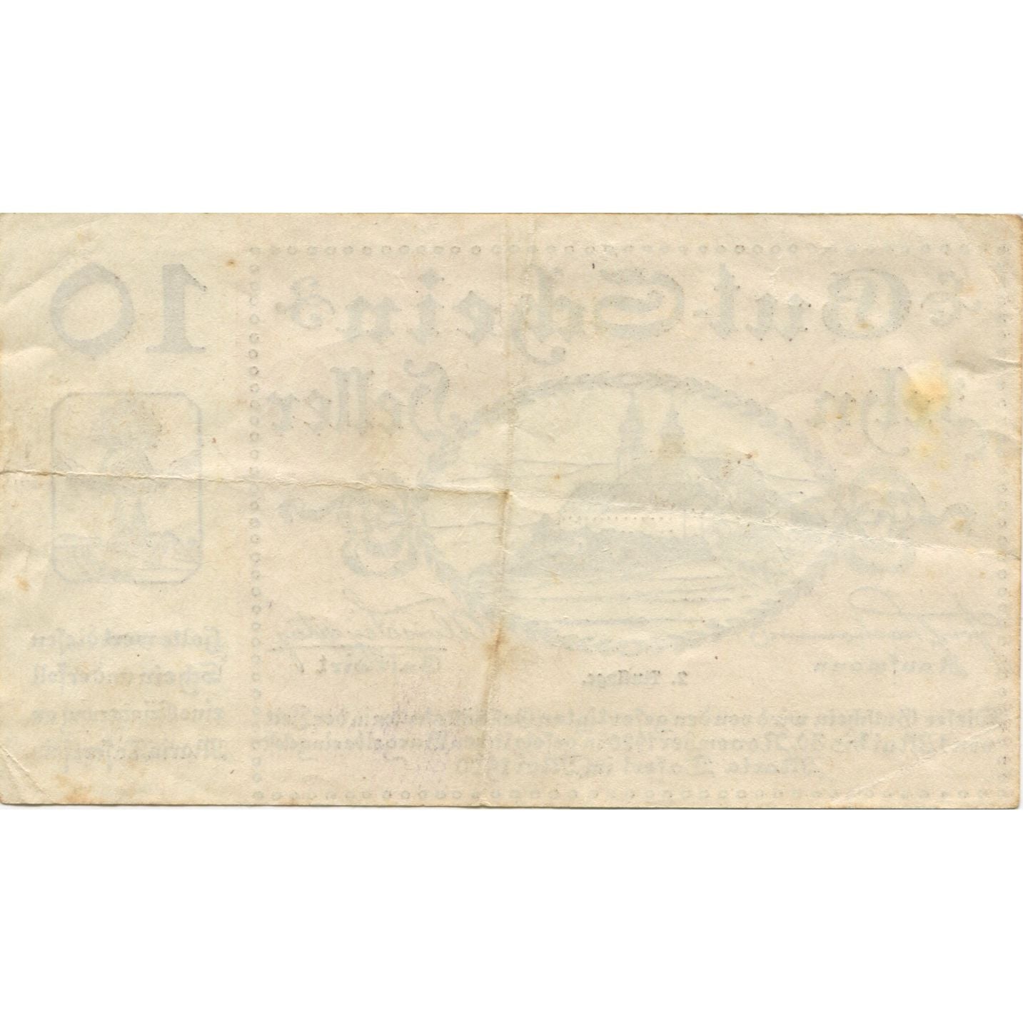 Geldschein, Österreich, Maria Taferl, 10 Heller, Eglise, 1920 VZ Mehl:FS 589a