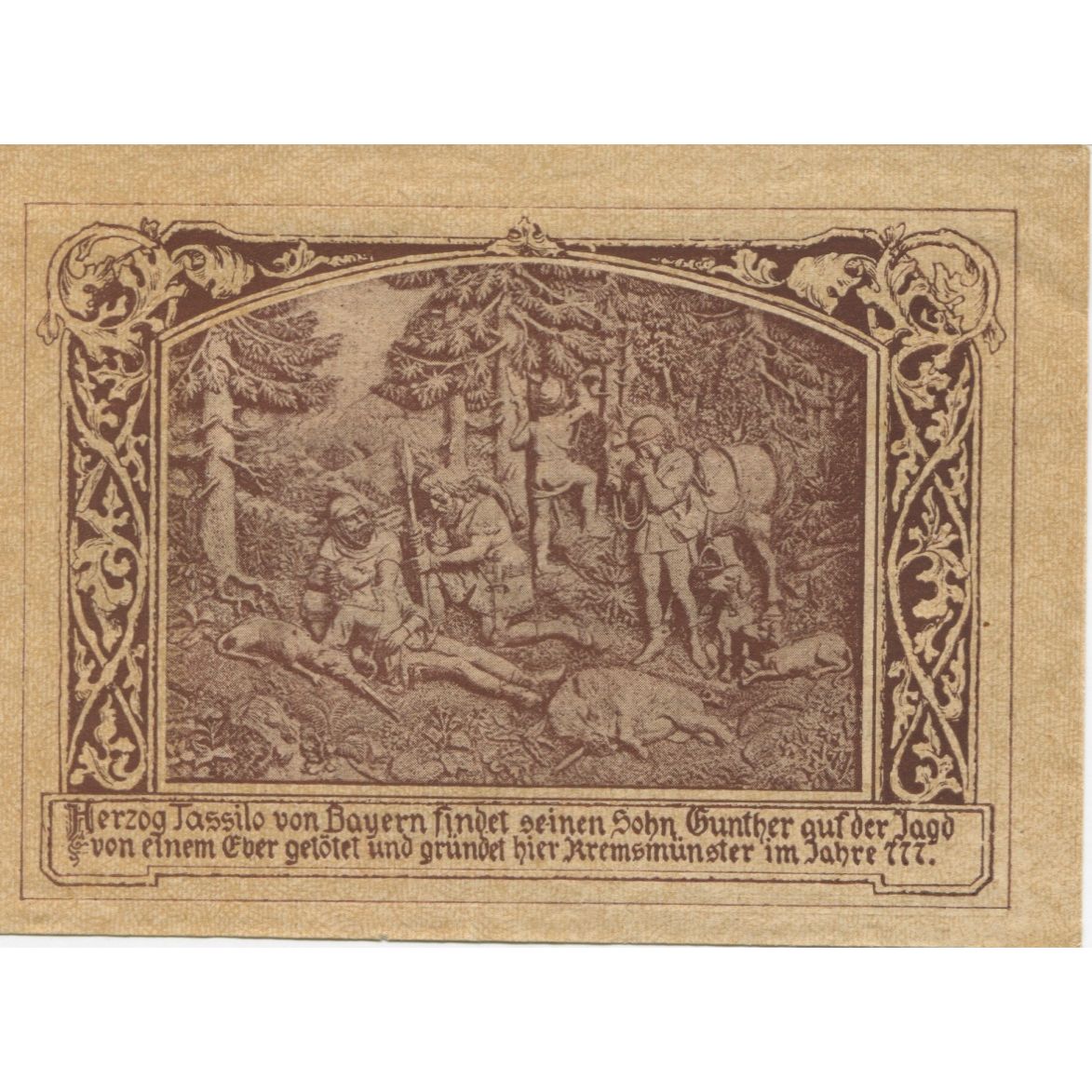 Geldschein, Österreich, Kremsmunster, 50 Heller, château 1920 UNZ- Mehl:FS 476II