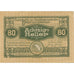 Banknote, Austria, Kremsmunster, 80 Heller, château, 1920 UNC(63) Mehl:FS 476II