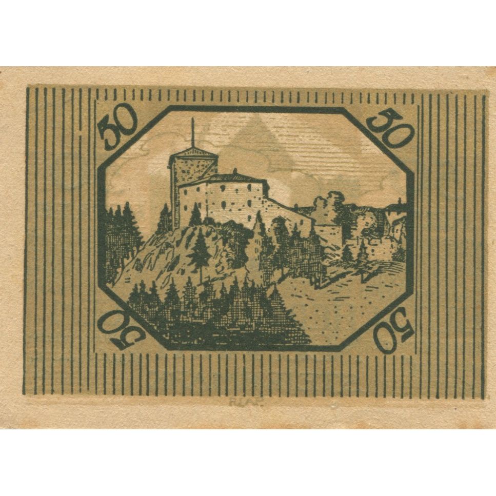 Geldschein, Österreich, Neumarkt, 50 Heller, Eglise, 1921 UNZ- Mehl:FS 661a