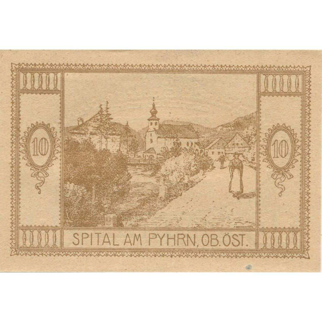 Banknote, Austria, Spital am Pyhrn 10Heller village 1921 UNC(63) Mehl:FS 1007Ia