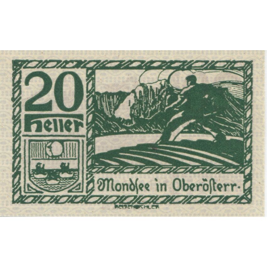 Geldschein, Österreich, Mondsee, 20 Heller, champs 1920-12-31, UNZ- Mehl:FS 626