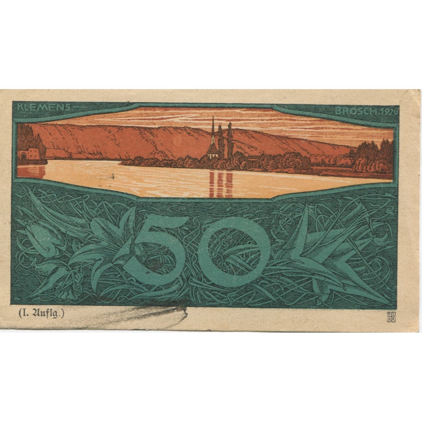 Banknote, Austria, Puchenau, 50 Heller, fleuve, 1920, AU(55-58), Mehl:FS 788IIb