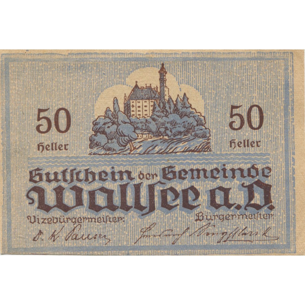 Banknote, Austria, Wallsee, 50 Heller, mer 1920-12-31, UNC(63), Mehl:FS 1137Ie