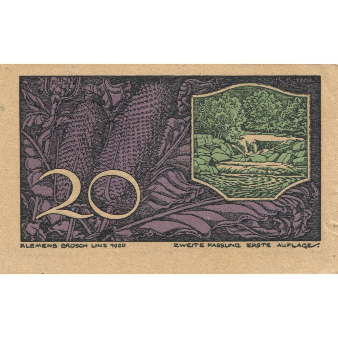 Banknote, Austria, St Georgen, 20 Heller, épis, 1920, UNC(63), Mehl:FS 886IIb