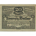 Geldschein, Österreich, Neustift, 20 Heller, village, 1920 UNZ- Mehl:FS 666ax