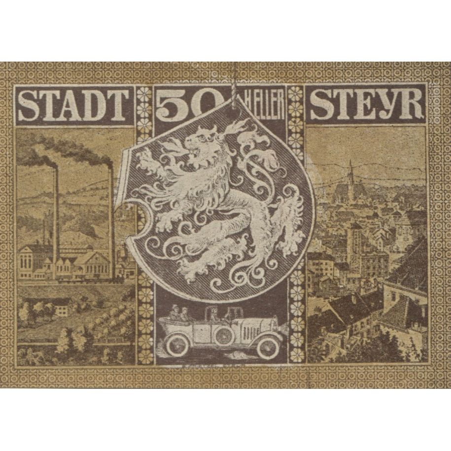 Banknote, Austria, Steyr, 50 Heller, Lion 1921-03-31, UNC(63), Mehl:FS 1034