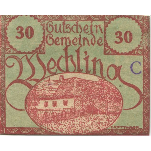 Banknote, Austria, Wechling, 30 Heller, ferme, 1920, UNC(63), Mehl:FS 1145a