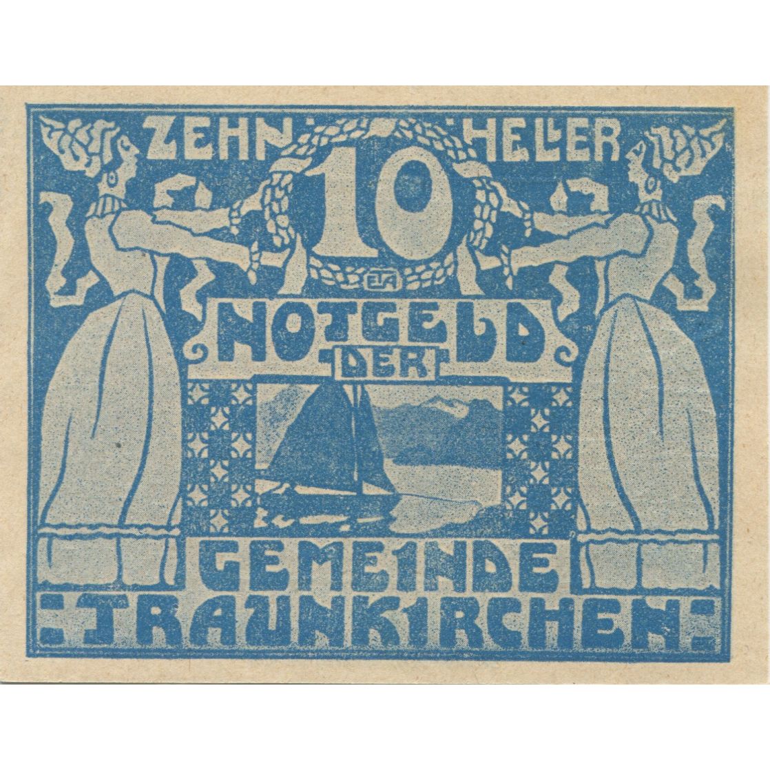 Banknote, Austria, Traunkirchen, 10 Heller, voilier, 1920, UNC(63), Mehl:FS 1081