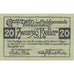 Banknote, Austria, Persenbeug, 20 Heller, Blason, 1920 UNC(63) Mehl:FS 735I