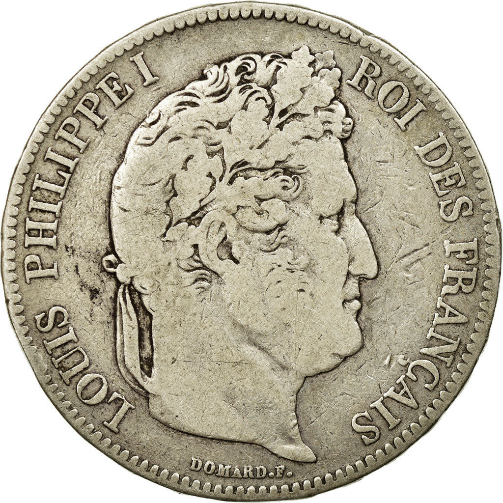 Coin, France, Louis-Philippe, 5 Francs, 1833, Rouen, VF(20-25), Silver