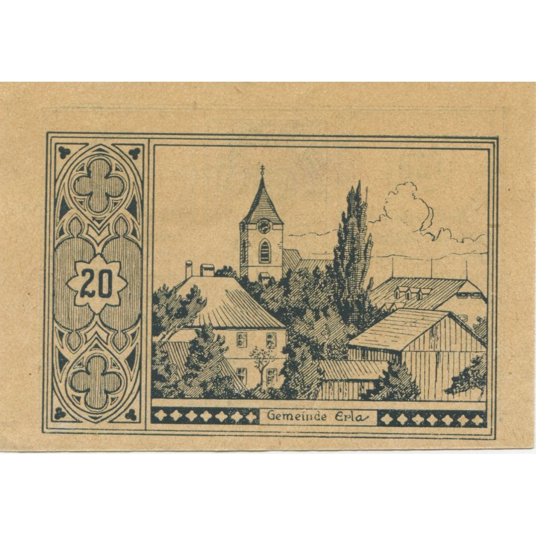Banknote, Austria, St Valentin, 20 Heller, Eglise, 1920 UNC(63) Mehl:FS 941