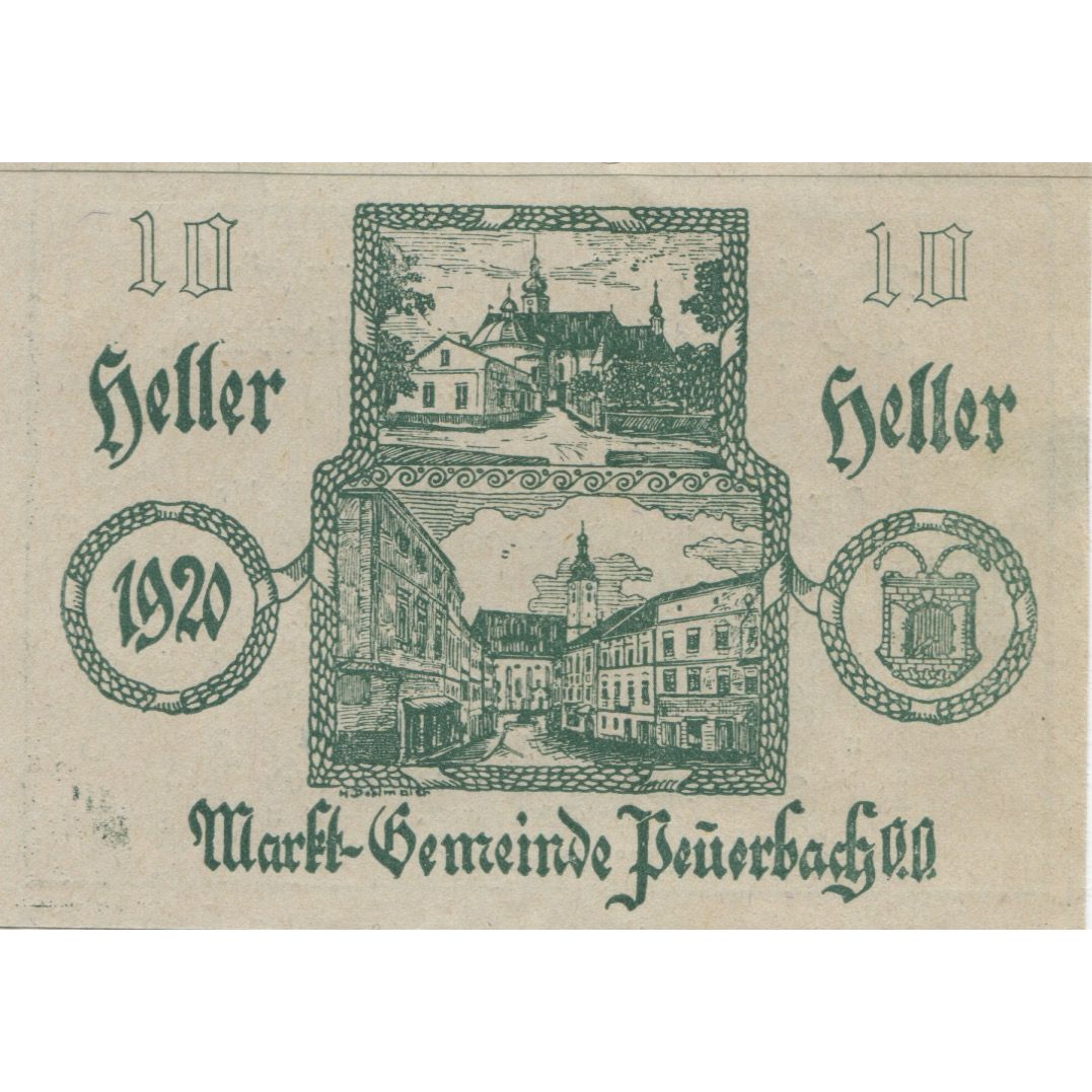 Banconote, Austria, Peuerbach, 10 Heller, rue 1920-04-07, SPL, Mehl:FS 741Ia