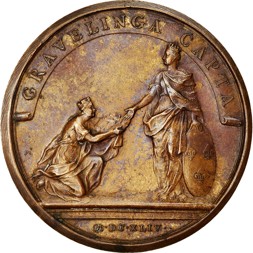 Frankrijk, Medaille, Louis XIV, Prise de Gravelines, History, 1644, Mauger