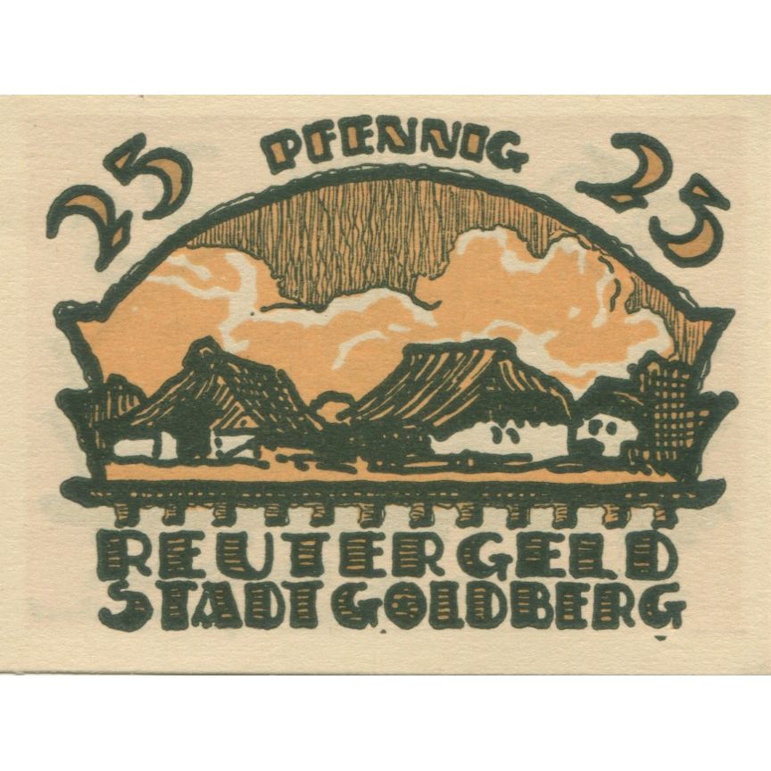 Banknote, Germany, Goldberg, 25 Pfennig, ferme, 1922-05-31, UNC(63) Mehl:452.1