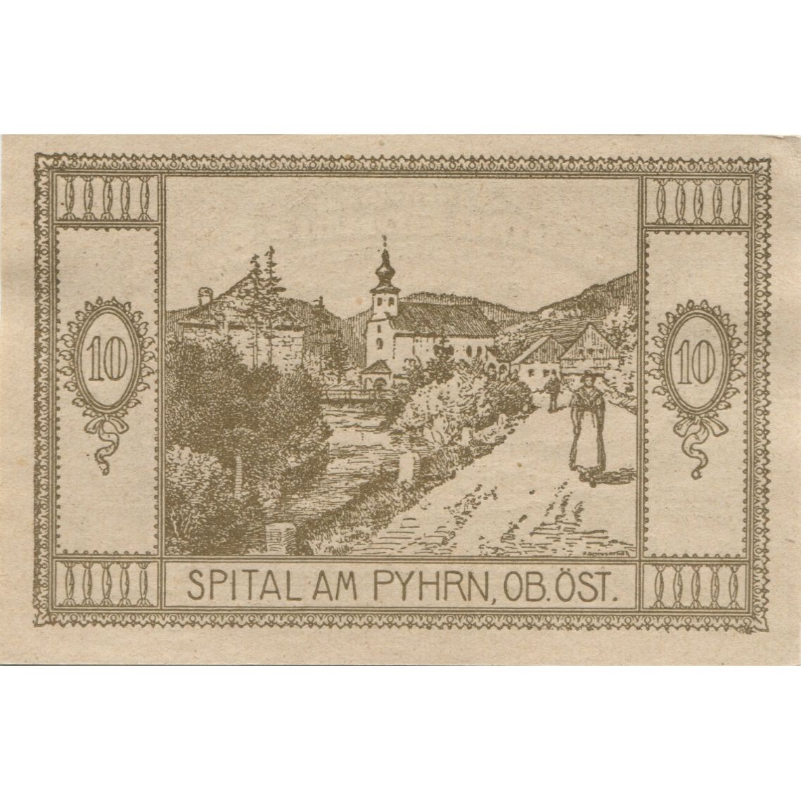 Banknote, Austria, Spital, 10 Heller, village, 1920, UNC(63), Mehl:FS 1007IIa