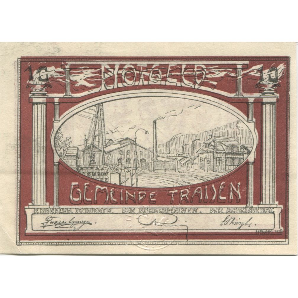 Banknote, Austria, Traisen, 10 Heller, personnage, 1920, UNC(63), Mehl:1076IIb