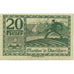 Banknote, Austria, Mondsee, 20 Heller, montagne, 1920 UNC(63) Mehl:FS 626