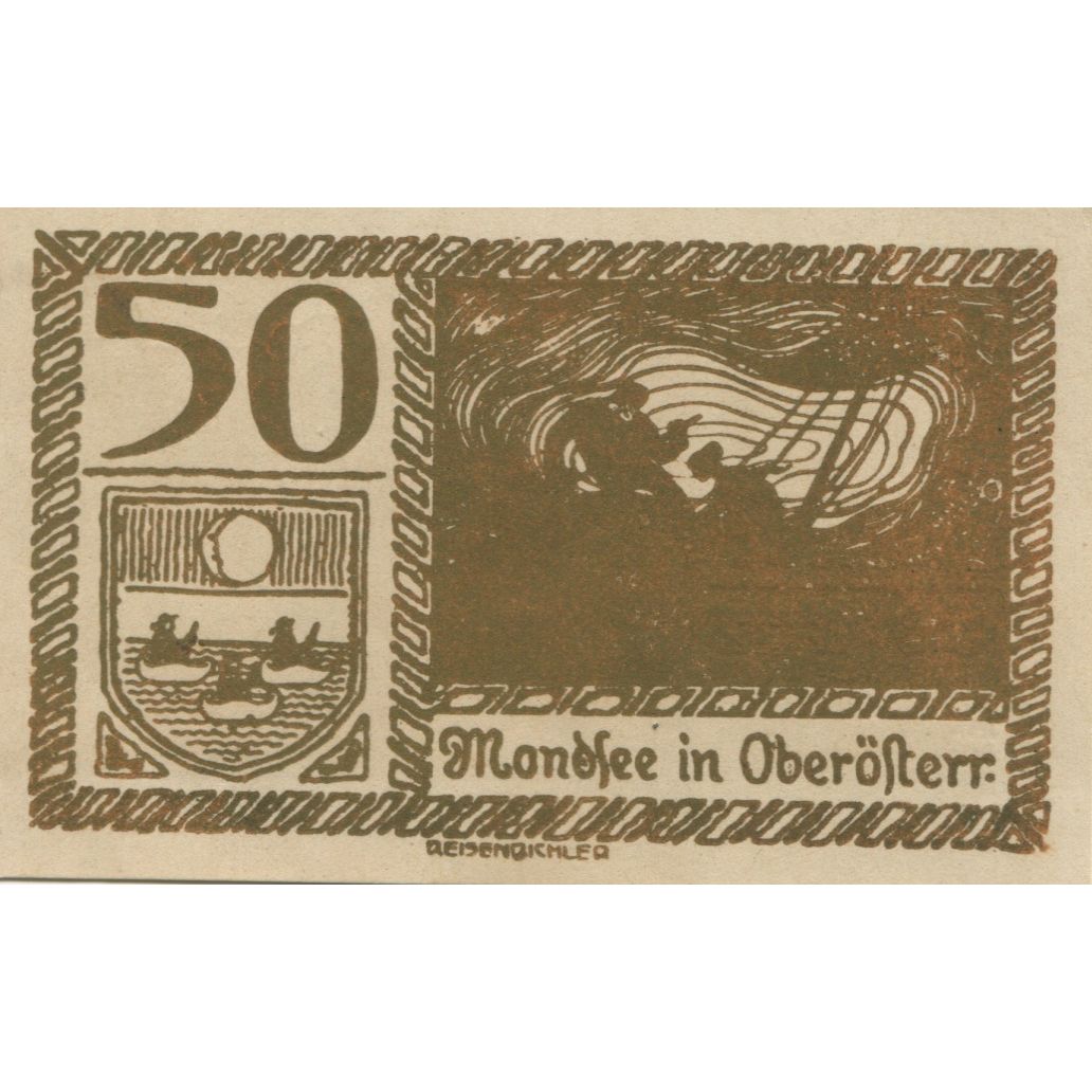 Banknote, Austria, Mondsee, 50 Heller, Usine, 1920-12-31, UNC(63), Mehl:FS 626