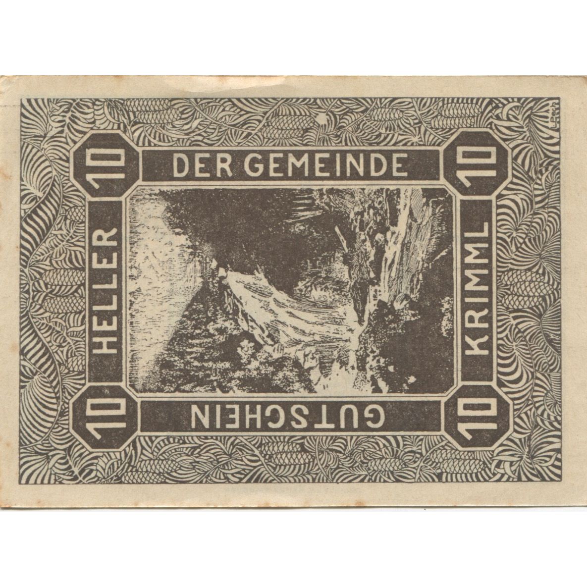 Banconote, Austria, Krimml, 10 Heller, village 1920-12-31, SPL-, Mehl:FS 483a