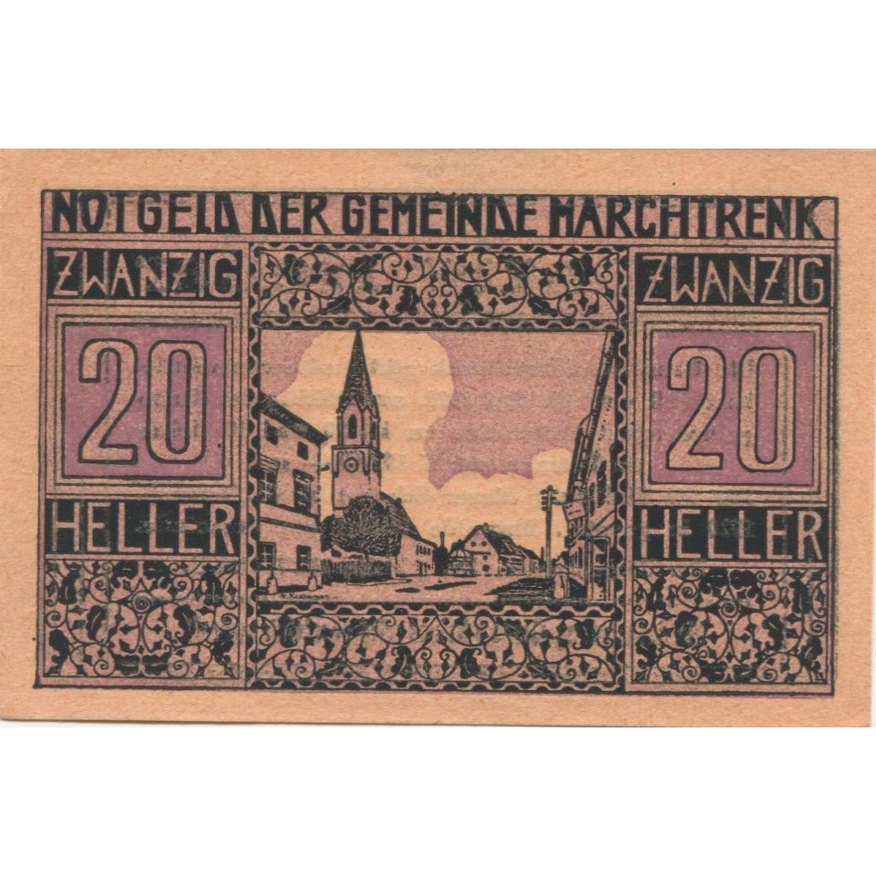 Banknote, Austria, marchtrenk, 20 Heller, rue, 1920, UNC(63) Mehl:FS 581c
