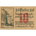 Banknote, Austria, Koffatz I/d Wachau, 10 Heller 1920 UNC(63) Mehl:FS 848b