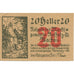 Geldschein Österreich Koffatz i/d Wachau 20Heller ferme 1920 UNZ- Mehl:FS 848b