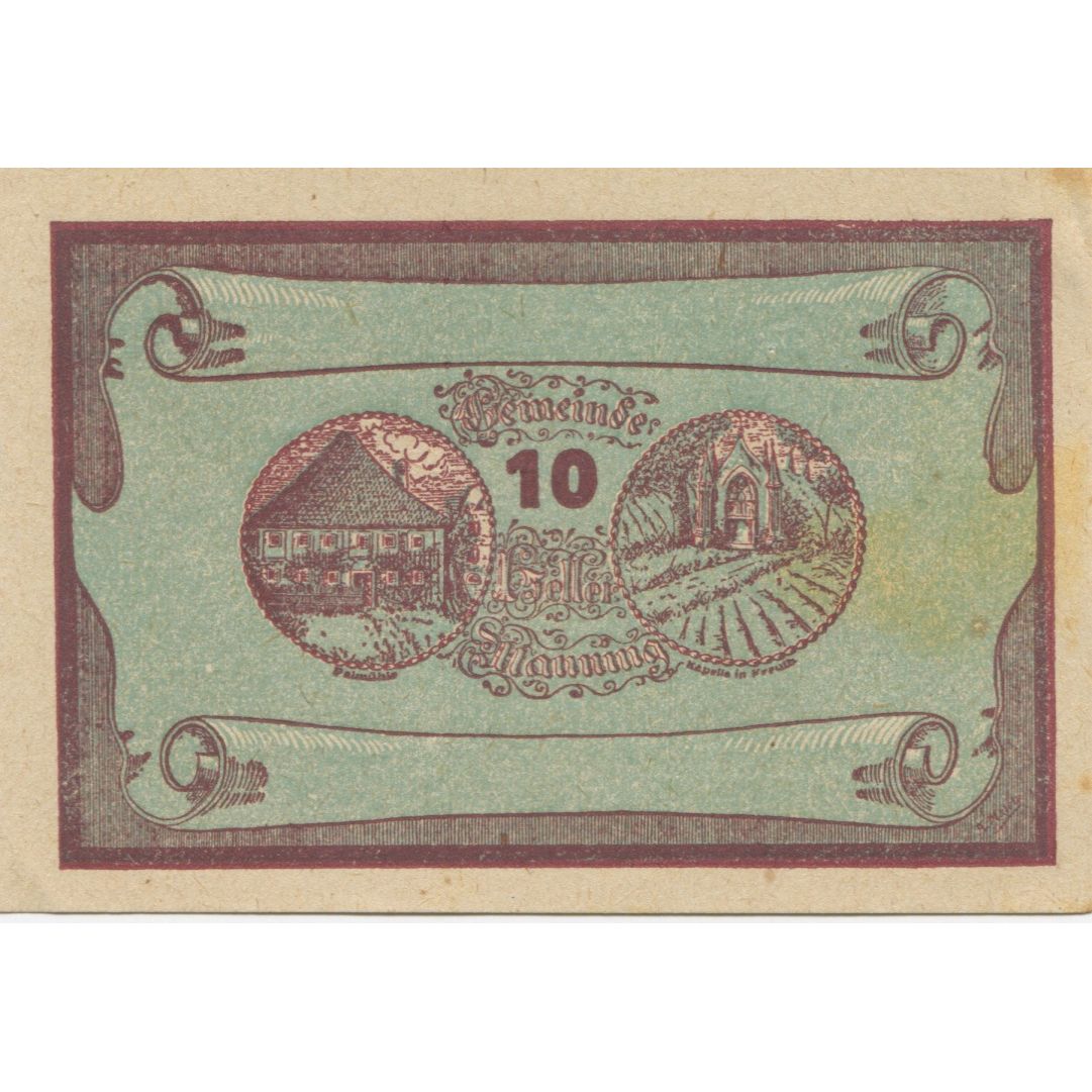 Banknote, Austria, Manning, 10 Heller, ferme 1920-05-22, UNC(63), Mehl:FS 72Ia