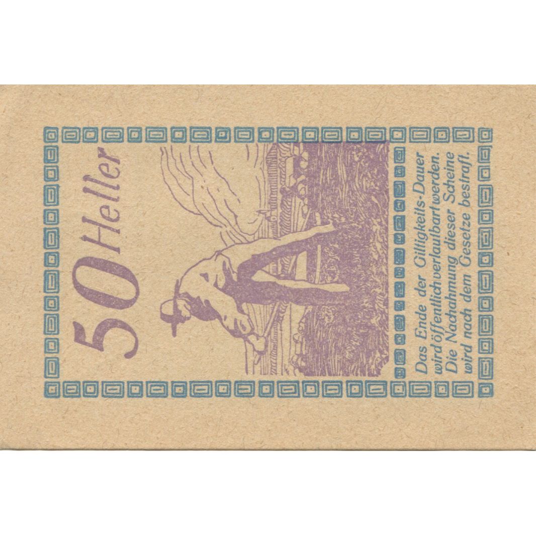 Banknote, Austria, Pischelsdorf, 50 Heller, paysage, 1920, UNC(63), Mehl:FS 752d