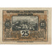 Banknote, Austria, Saalfelden, 25 Heller, montagne, 1920, UNC(63), Mehl:FS 859a