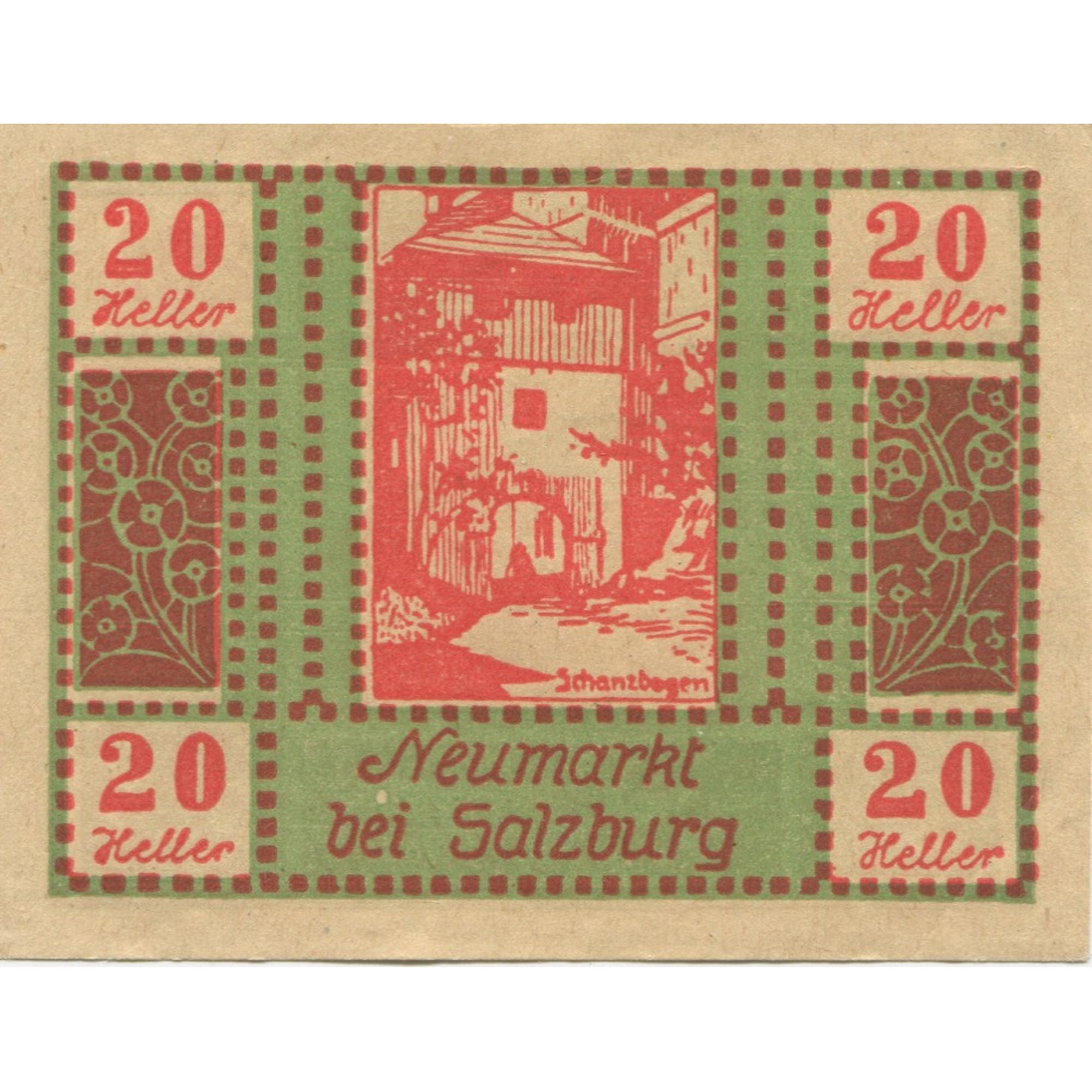 Geldschein, Österreich, Salzburg, 20 Heller, ferme 1920-09-30, UNZ- Mehl:FS 660a