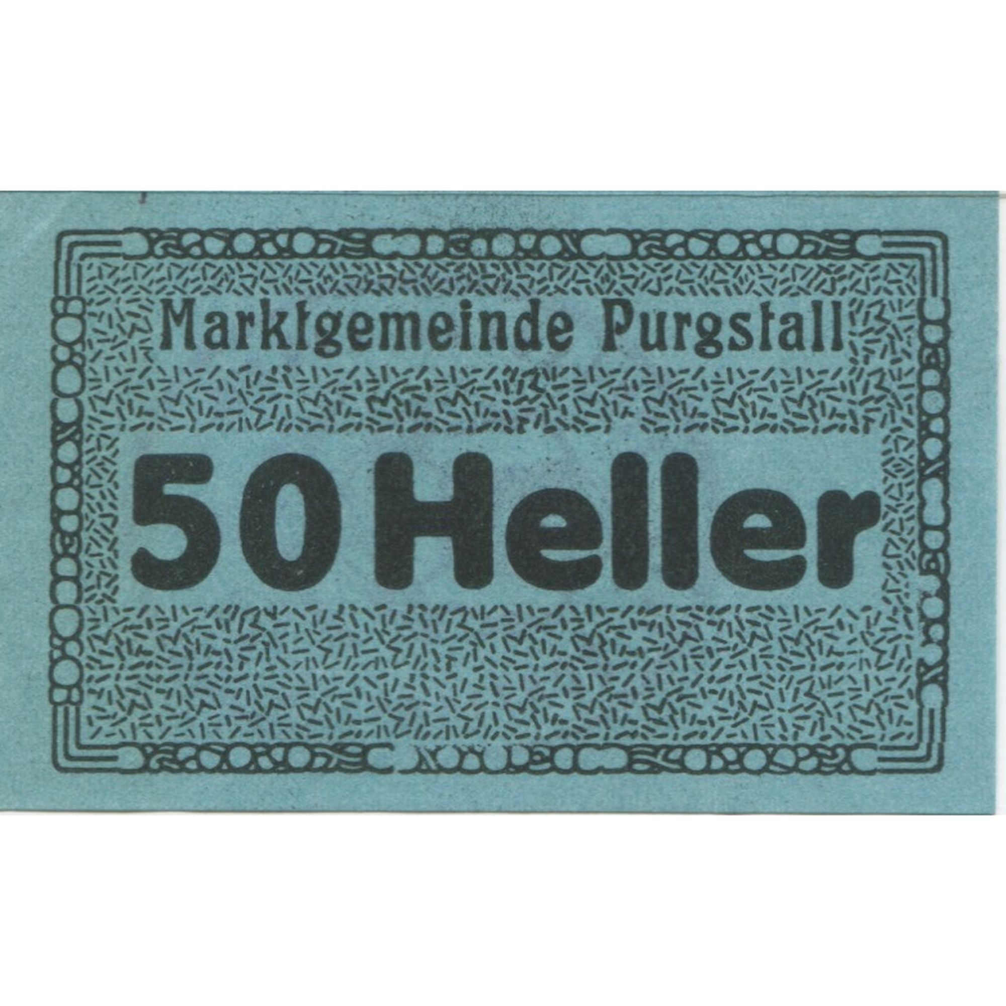 Banknote, Austria, Purgstall, 50 Heller, Texte, 1920, UNC(63), Mehl:FS 794I