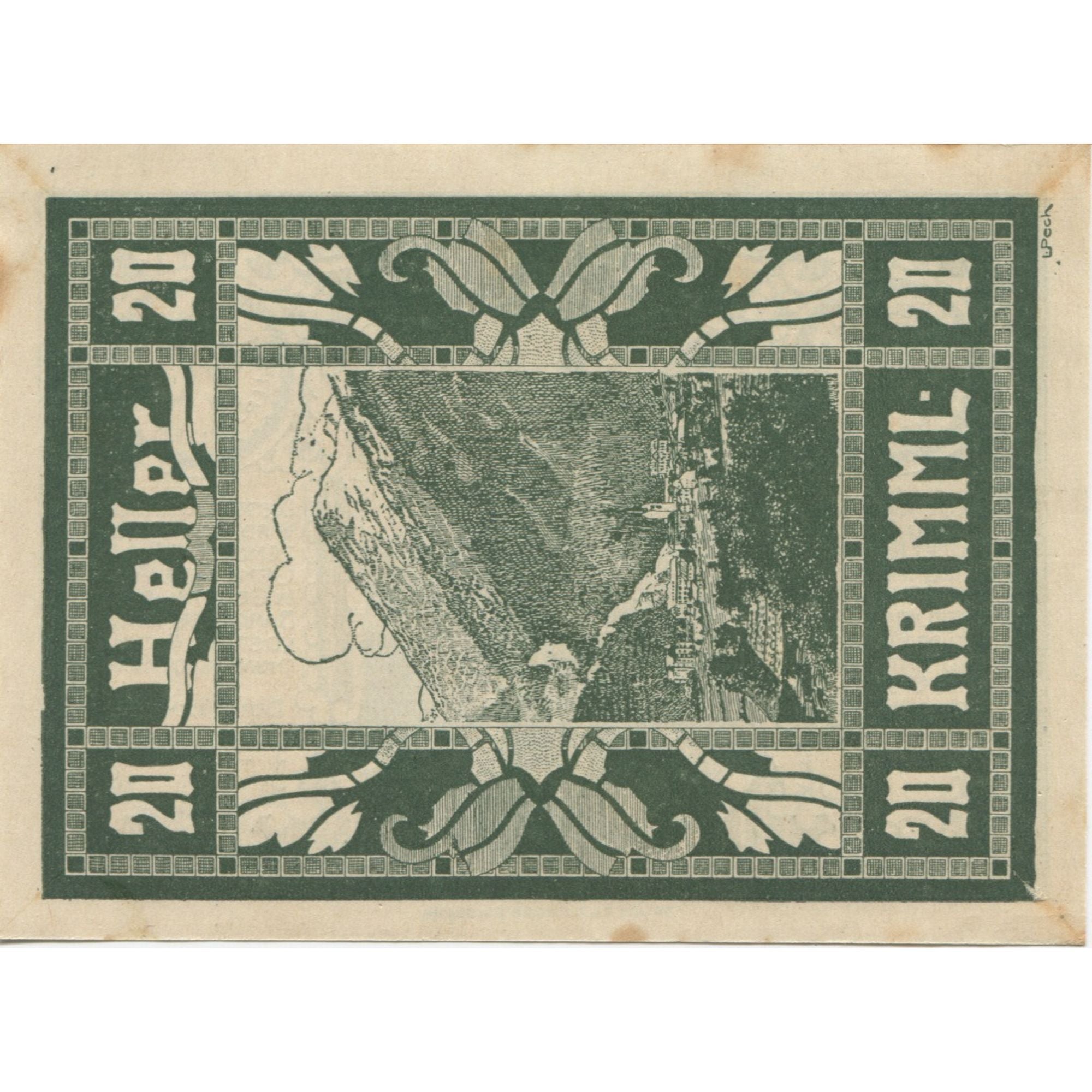 Banknote, Austria, Krimml, 20 Heller, montagne 1920-12-31, UNC(63) Mehl:FS 483a