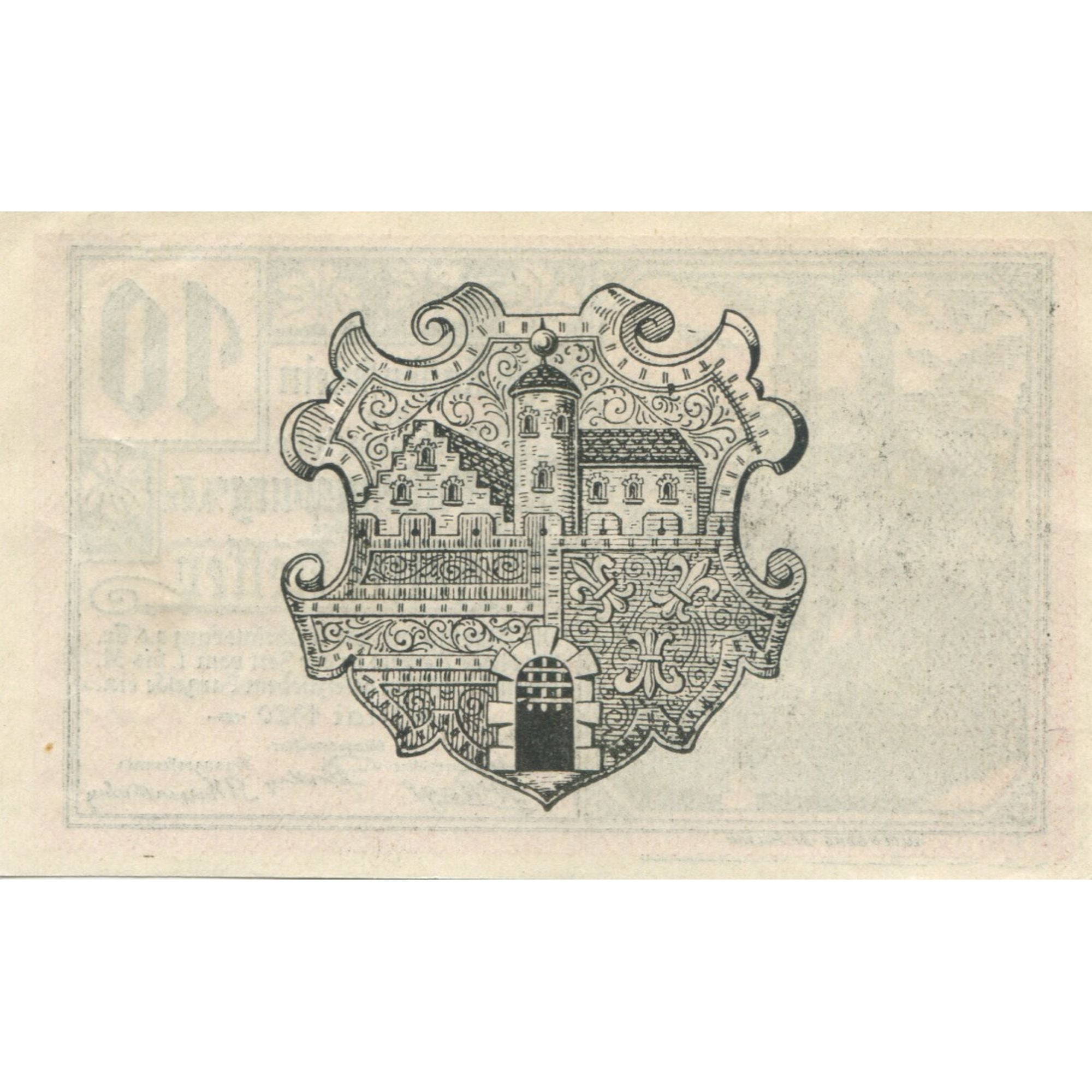 Banknote, Austria, Wilhelmsburg, 10 Heller, ruine, 1920, UNC(63) Mehl:FS 1235a